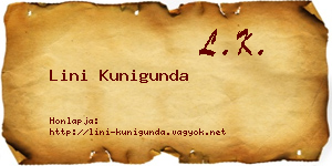Lini Kunigunda névjegykártya